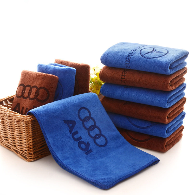 Thickening Customized Logo Microfiber Car Wash Towel Laser Printing